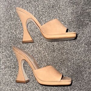 Steve Madden Nude Peep-Toe Heels